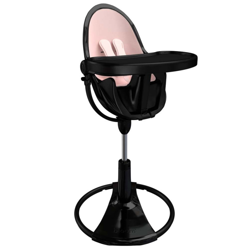 Стілець BLOOM для годування Fresco з вкладишем з екошкіри Noir / Rosewater
