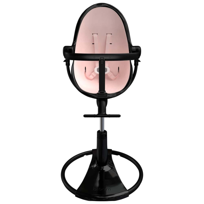 Стілець BLOOM для годування Fresco з вкладишем з екошкіри Noir / Rosewater