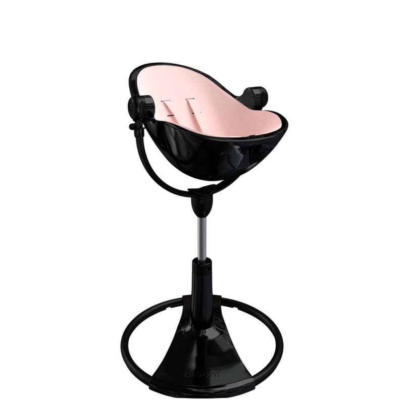 Стілець BLOOM для годування Fresco з вкладишем з екошкіри Noir / Rosewater