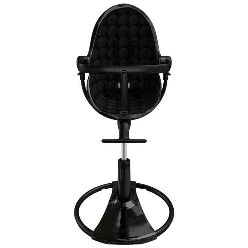 Стілець BLOOM для годування Fresco з бавовняним вкладишем Noir / Midnight Black