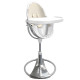 Стілець BLOOM для годування Fresco з вкладишем з екошкіри Silver / Coconut White