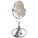 Стілець BLOOM для годування Fresco з вкладишем з екошкіри Silver / Coconut White