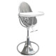 Стілець BLOOM для годування Fresco з вкладишем з екошкіри Silver / Lunar Silver