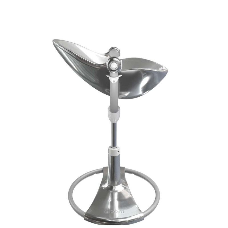Стілець BLOOM для годування Fresco з вкладишем з екошкіри Silver / Lunar Silver