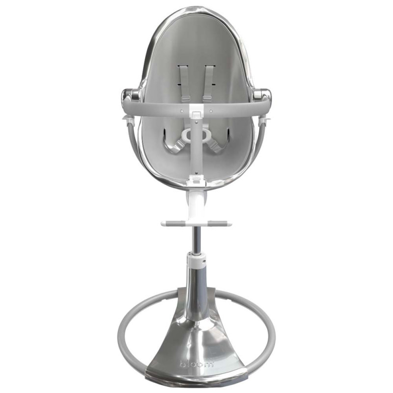Стілець BLOOM для годування Fresco з вкладишем з екошкіри Silver / Lunar Silver