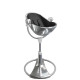 Стілець BLOOM для годування Fresco з вкладишем з екошкіри Silver / Midnight Black