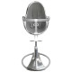 Стілець BLOOM для годування Fresco з вкладишем з екошкіри Silver / Snakeskin Grey