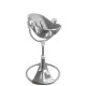 Стілець BLOOM для годування Fresco з вкладишем з екошкіри Silver / Snakeskin Grey