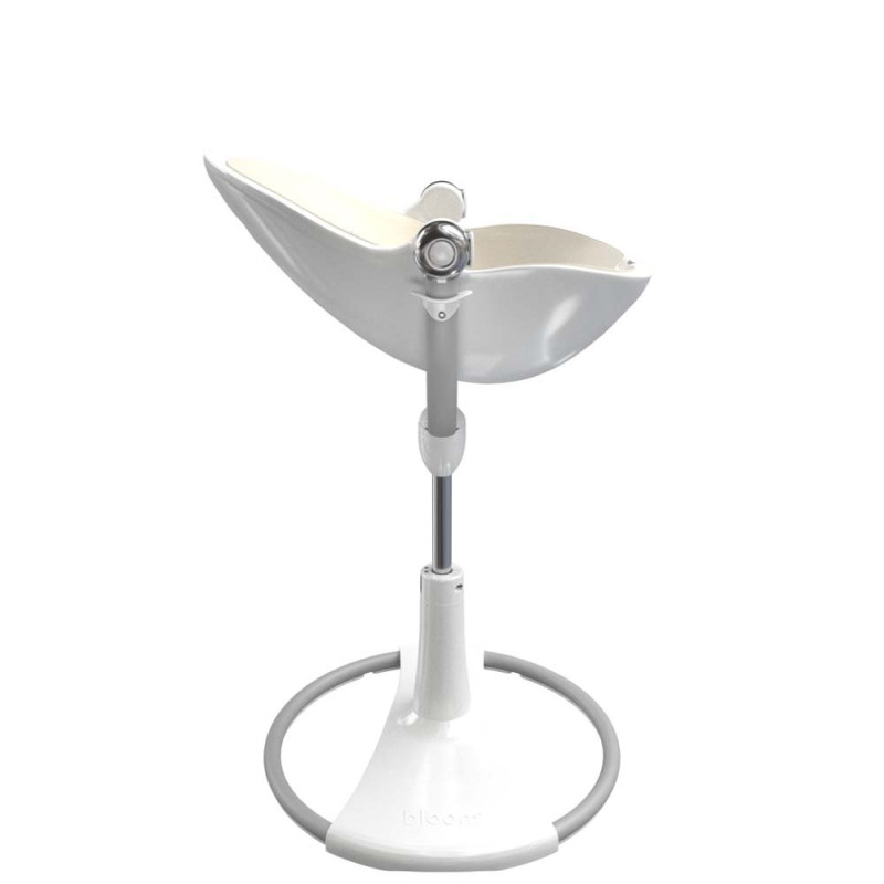 Стілець BLOOM для годування Fresco з вкладишем з екошкіри White / Coconut White