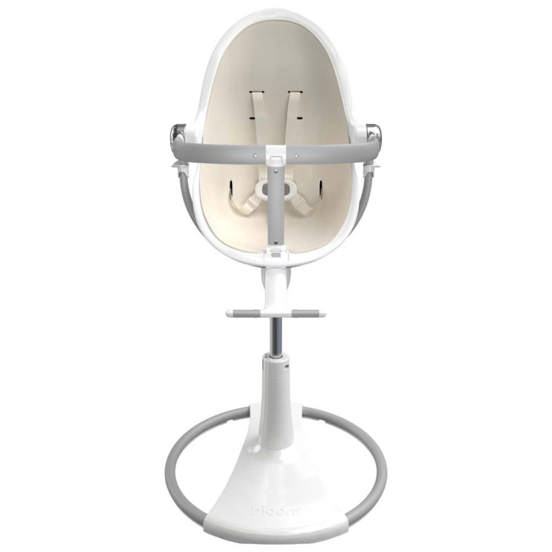 Стілець BLOOM для годування Fresco з вкладишем з екошкіри White / Coconut White