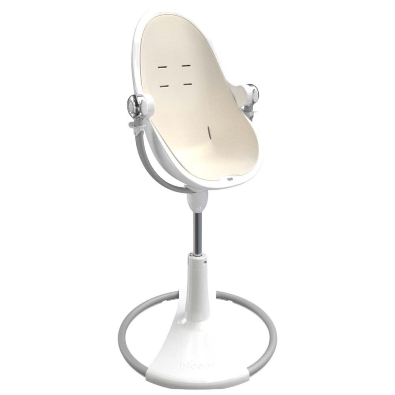 Стілець BLOOM для годування Fresco з вкладишем з екошкіри White / Coconut White