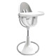 Стілець BLOOM для годування Fresco з вкладишем з екошкіри White / Lunar Silver