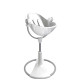 Стілець BLOOM для годування Fresco з вкладишем з екошкіри White / Lunar Silver