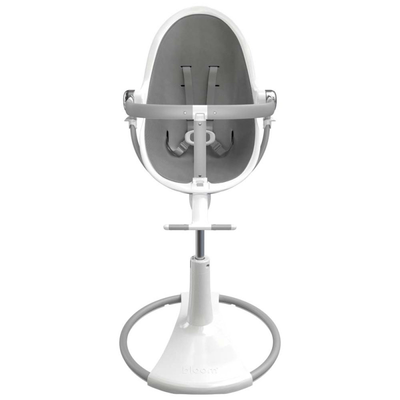 Стілець BLOOM для годування Fresco з вкладишем з екошкіри White / Snakeskin Grey