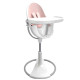 Стілець BLOOM для годування Fresco з вкладишем з екошкіри White / Rosewater