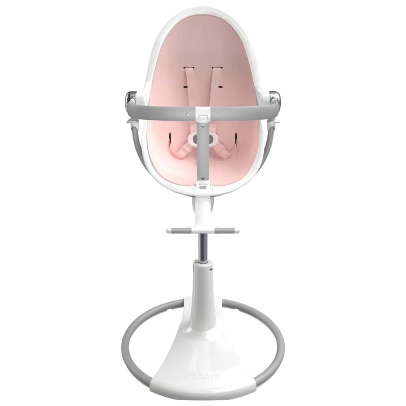 Стілець BLOOM для годування Fresco з вкладишем з екошкіри White / Rosewater
