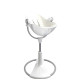 Стілець BLOOM для годування Fresco з бавовняним вкладишем White / Coconut White