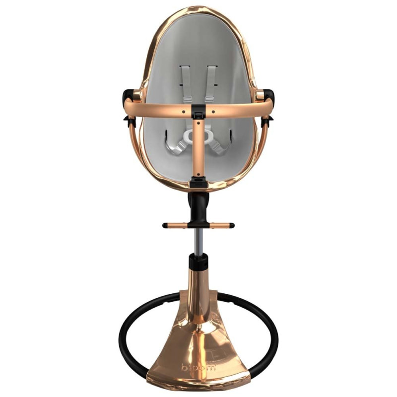 Стілець BLOOM для годування Fresco з вкладишем з екошкіри Rose Gold / Lunar Silver