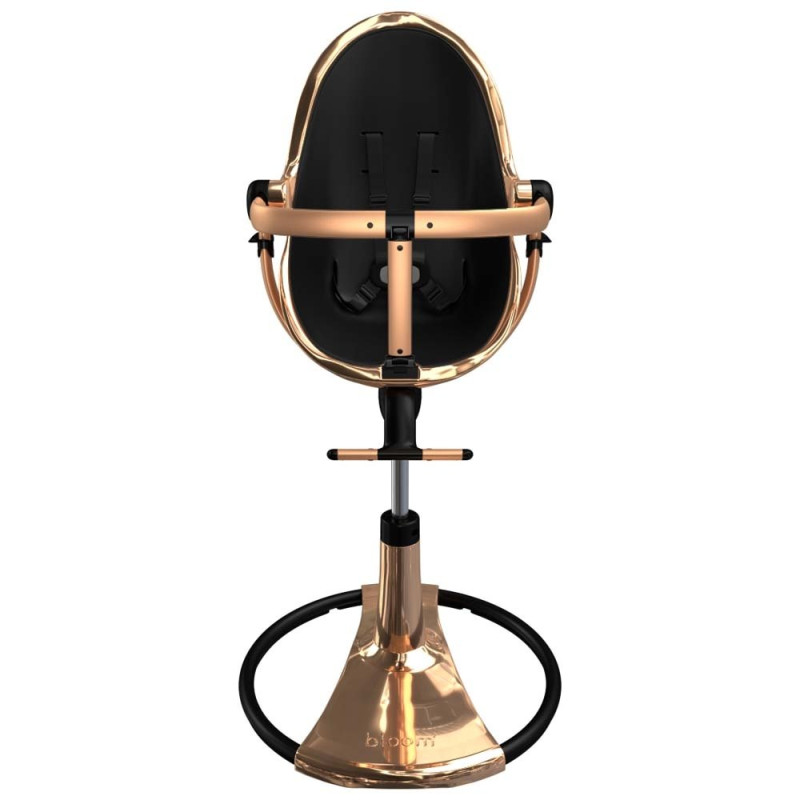 Стілець BLOOM для годування Fresco з вкладишем з екошкіри Rose Gold / Midnight Black