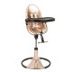 Стілець BLOOM для годування Fresco з вкладишем з екошкіри Rose Gold / Rose gold