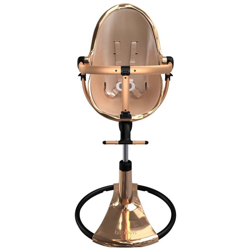 Стілець BLOOM для годування Fresco з вкладишем з екошкіри Rose Gold / Rose gold