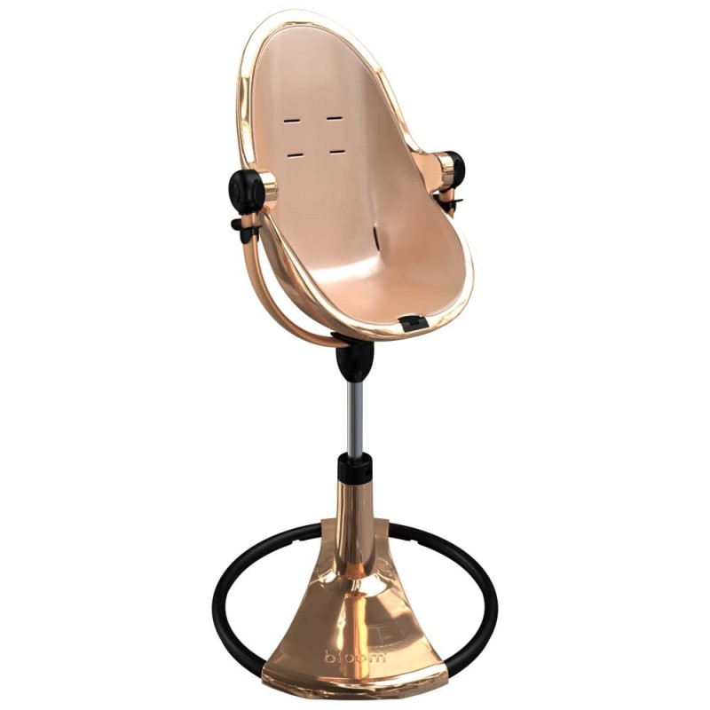 Стілець BLOOM для годування Fresco з вкладишем з екошкіри Rose Gold / Rose gold
