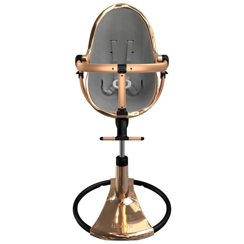 Стілець BLOOM для годування Fresco з вкладишем з екошкіри Rose Gold / Snakeskin Grey