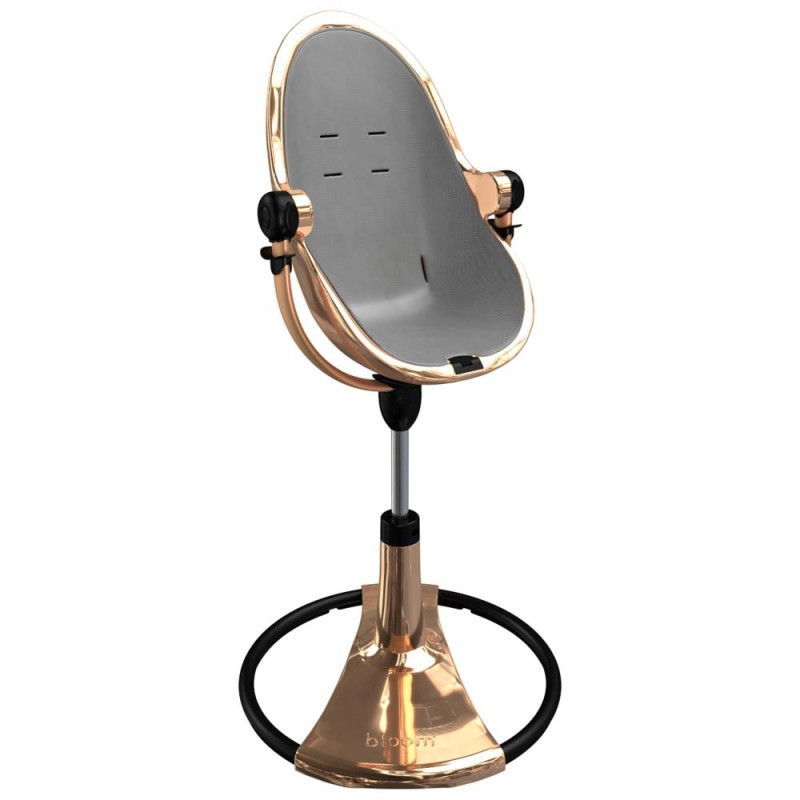 Стілець BLOOM для годування Fresco з вкладишем з екошкіри Rose Gold / Snakeskin Grey