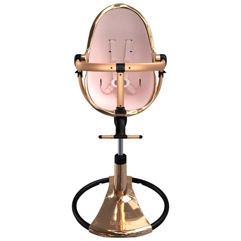 Стілець BLOOM для годування Fresco з вкладишем з екошкіри Rose Gold / Rosewater