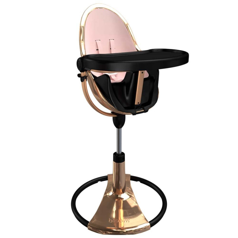 Стілець BLOOM для годування Fresco з вкладишем з екошкіри Rose Gold / Rosewater