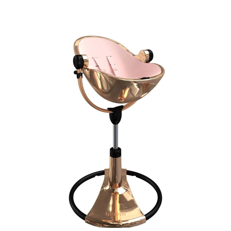 Стілець BLOOM для годування Fresco з вкладишем з екошкіри Rose Gold / Rosewater