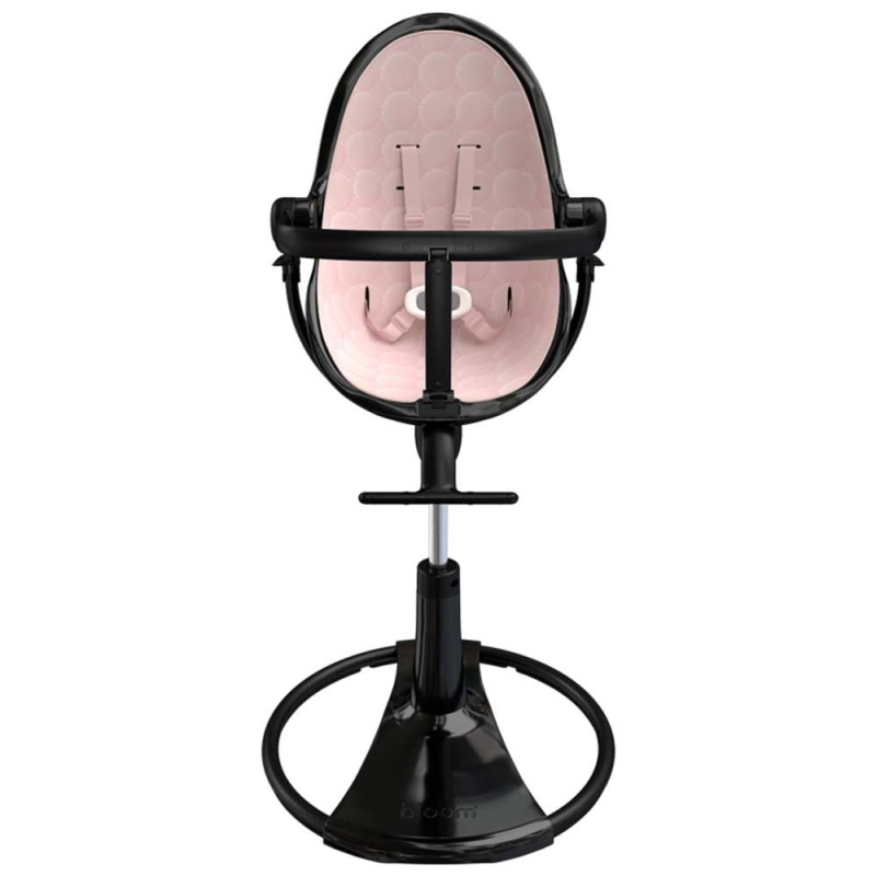 Стілець BLOOM для годування Fresco з бавовняним вкладишем Rose Gold / Coconut White