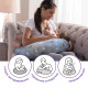 Подушка для годування Boppy Grey/Blue