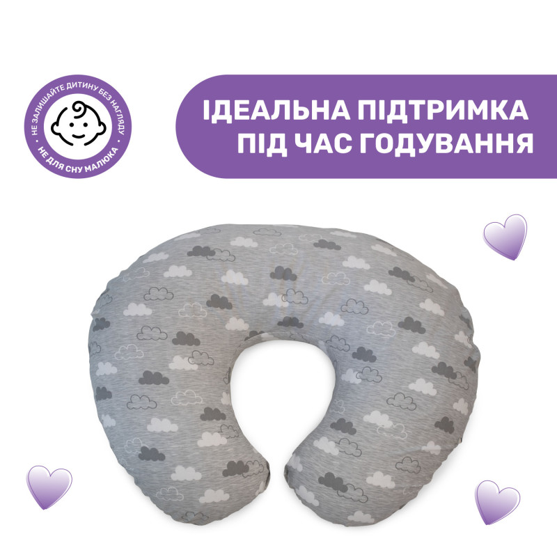 Подушка для годування Boppy Grey/Blue