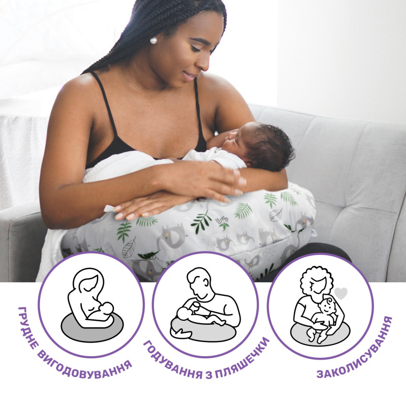Подушка для годування Boppy Grey/White