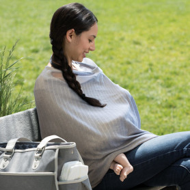Накидка-шарф для годування Boppy Infinity Grey