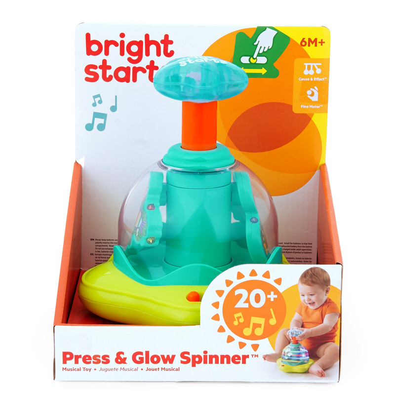 Дзиґа музична Bright Starts Press & Glow Spinner