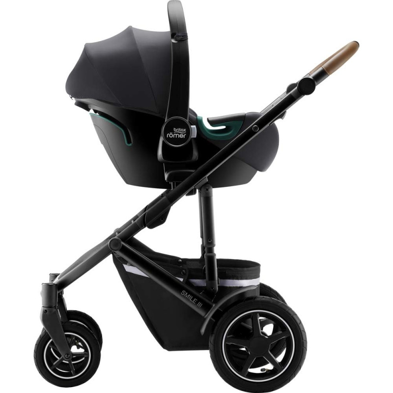 Автокрісло BRITAX-ROMER SAFE3 iSIZE Midnight Grey с платформой FLEX BASE