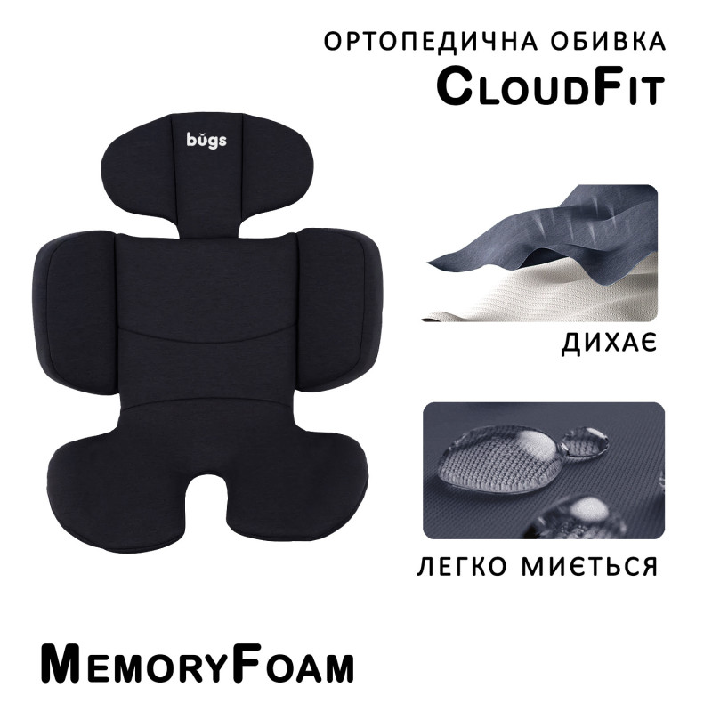 Автокрісло Bugs Aera 360 - Shadow Grey