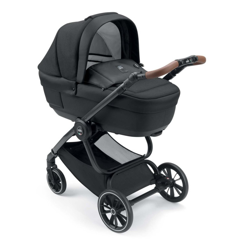 Універсальна коляска 2 в 1 CAM TECHNO SOUL чорний/коричневий 805T/V96/970/500K