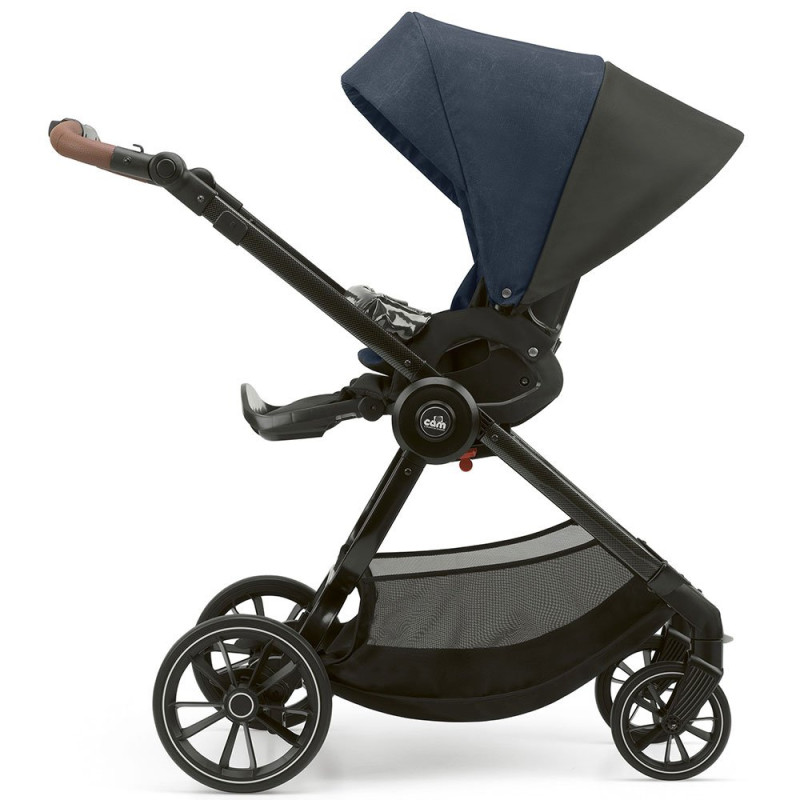 Універсальна коляска 3 в 1 CAM TECHNO SOUL синій/білий