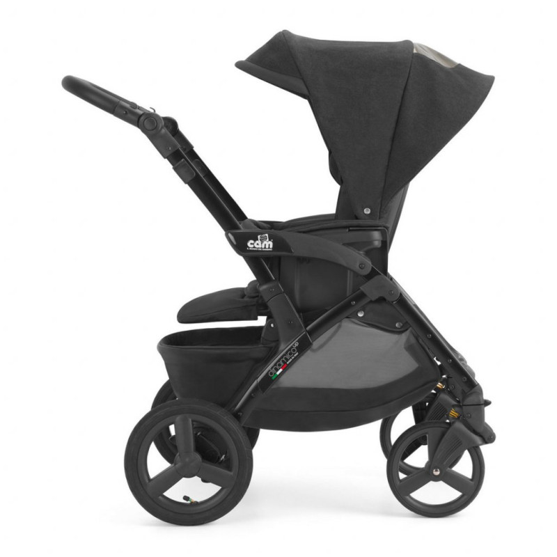 Універсальна коляска 3 в 1 CAM Dinamico Up Rover коричневий, біла рама