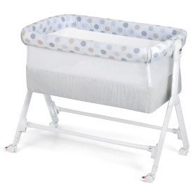 Ліжечко CAM Приставна колиска-Culla Sempreconte сірий в горошок