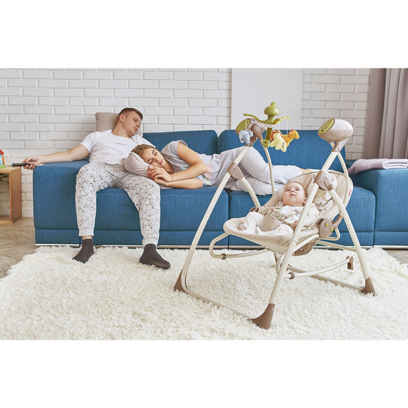 Іграшка CARRELLO Колыбель-качели Nanny 3в1 CRL-0005 Grey Wave /1/ MOQ