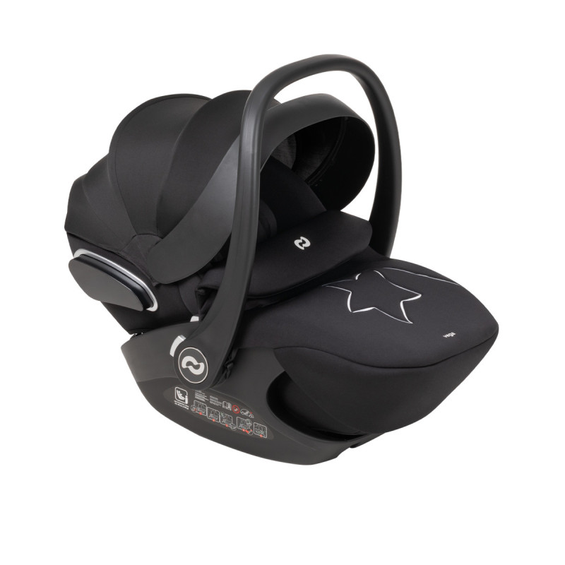 Автокрісло+база CARRELLO Vega CRL-14101/3AY Absolute Black i-Size 40-87см ISOFIX з обертанням /1/