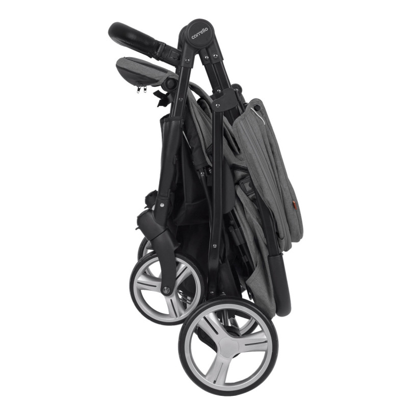 Прогулянкові коляски для двійні CARRELLO Connect CRL-5502/1 Serious Black для двійні,люлька-переноска /1/