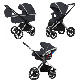 Універсальна коляска 3 в 1 CARRELLO Optima CRL-6504 3in1 Platinum Grey в льне /1/