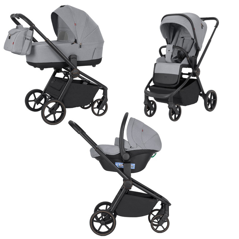 Універсальна коляска 3 в 1 CARRELLO Epica CRL-8511 3in1 Silver Grey /1/