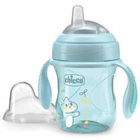 Поїльник з м'яким носиком Chicco "Transition Cup", 200 мл, 4м+ Зелений