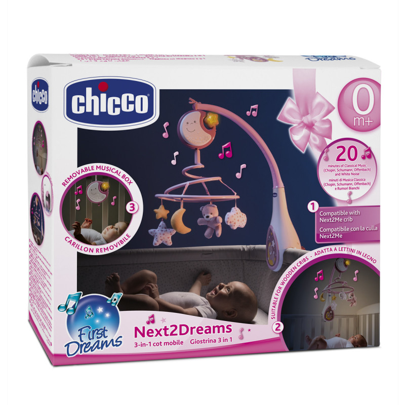 Мобіль на ліжечко Chicco "Next2Dreams" Рожевий